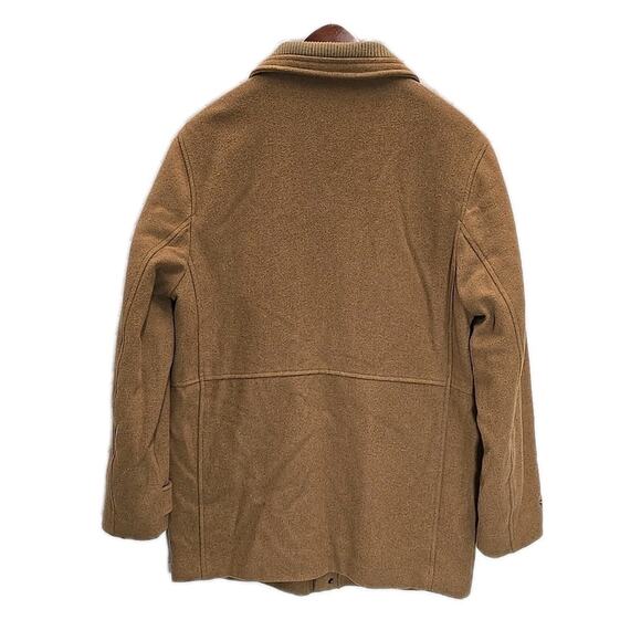 Tasso Elba Mens Wool Blend Car Coat Sz M Camel Utilitarian Academia Classic - Picture 4 of 7
